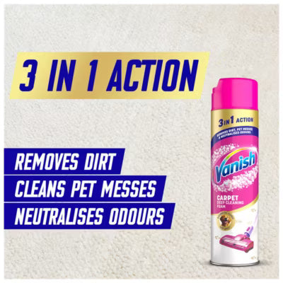 Vanish Oxi Action carpet care foam 600 ml (British brand)