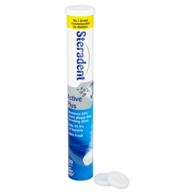 Steradent Active Plus denture cleaning tablets 30 tablets (British brand)