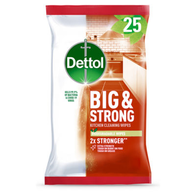 Dettol Big and Strong Kitchen Wipes 25 wipes - British product