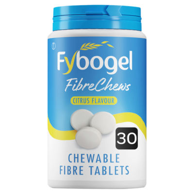 Fybogel fibre chewable tablets citrus flavour 30 tablets - British product