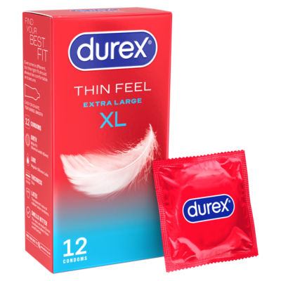 Durex Thin Feel XL condoms Pack of 12 - British product