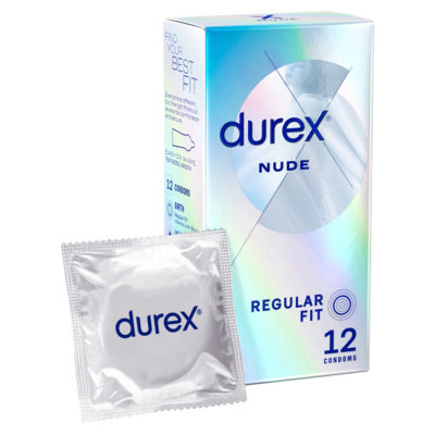Durex Nude Regular Fit Condoms 12 Pack - British product