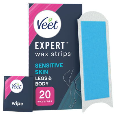 Veet Wax Strips Almond Oil 20 Count (British brand)