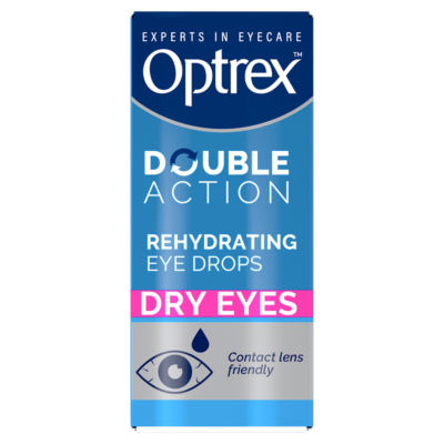 Optrex Double Action Rehydrating Eye Drops 10ml, imported from the UK