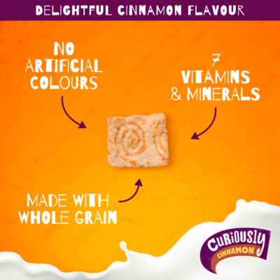 Nestle Cinnamon Breakfast Cereal 375g, imported from the UK