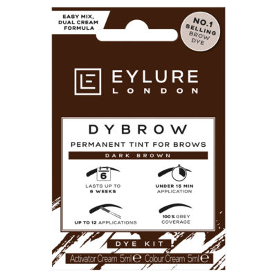 Eylure Dybrow Dark Brown eyebrow tint kit - British product