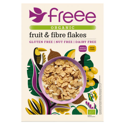 Freee Fruit & Fibre Flakes cereal 375g - British product
