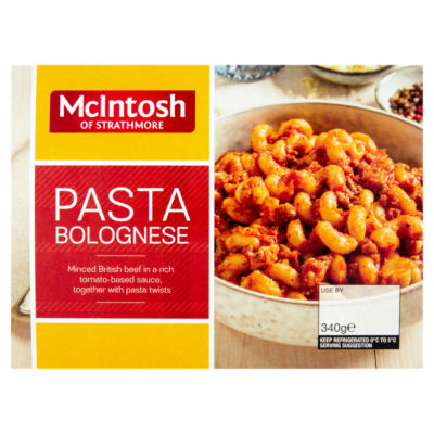 McIntosh of Strathmore bolognese pasta 340g, imported from the UK