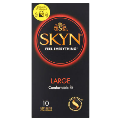 Skyn Large Comfortable Fit Non-Latex Condoms 10 pack (British brand)