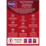 Bassetts adult multivitamins Raspberry & Pomegranate flavour 60 pastilles - British product