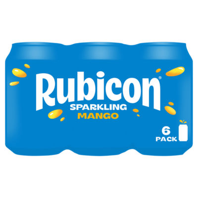 Rubicon sparkling mango soft drink 6 x 330ml , imported from the UK