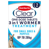 Bob Martin Clear 3in1 Flavoured Wormer Tablets for Dogs 2 Tablets - British product