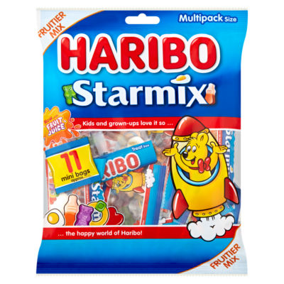 Haribo Starmix Minis fruit and cola jelly sweets 176g, UK version