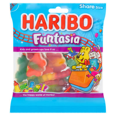 Sac de partage de bonbons gélifiés et moussants Haribo Funtasia 150 g
