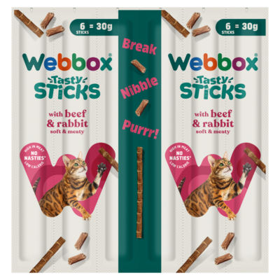 Webbox tasty sticks beef rabbit 30g (British brand)