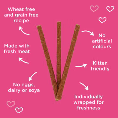 Webbox Tasty Sticks Salmon Trout cat treat 30g (British brand)