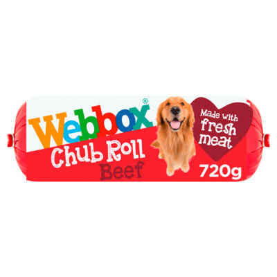 Webbox Chub Roll Beef Dog Food 720g (British brand)