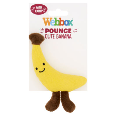 Webbox Pounce Cute Banana Cat Toy