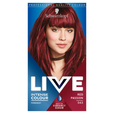 Schwarzkopf Passion Red permanent hair dye (British brand)