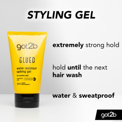 got2b Glued Water Resistant Spiking Hair Gel 150ml, UK version