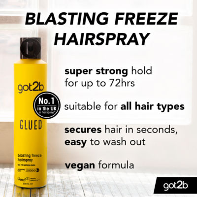 got2b Glued Blasting Freeze Spray hairspray 300ml, UK version
