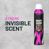 Right Guard Xtreme Women invisible antiperspirant spray 150ml, imported from the UK