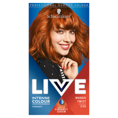 Schwarzkopf Live blue permanent hair dye 030 (British brand)