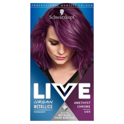 Schwarzkopf Amethyst Chrome U69 permanent hair dye (British brand)