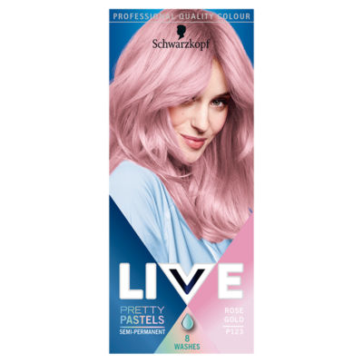 Schwarzkopf Live Pink Hair Dye Rose Gold 50ml (British brand)