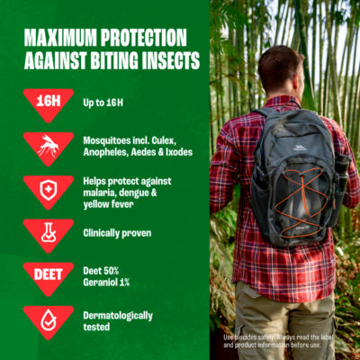 Spray aérosol répulsif anti-insectes Jungle Formula Maximum 125ml