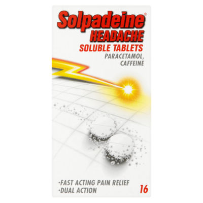 Solpadeine headache soluble tablets 16 tablets (British brand)