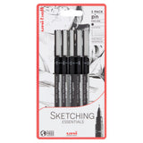uni-ball PIN sketching pens 5-pack black (British brand)