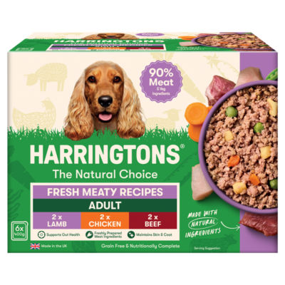 Harringtons adult wet dog food fresh meaty recipes 6x400g, UK version