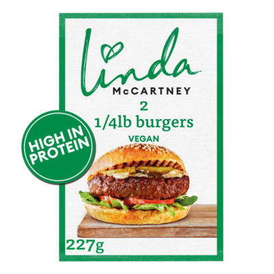 Linda McCartney's 1/4lb burgers 227g, UK version