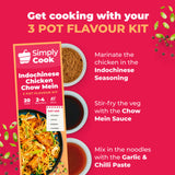 Simply Cook Indochinese Chicken Chow Mein recipe kit 52g (British brand)
