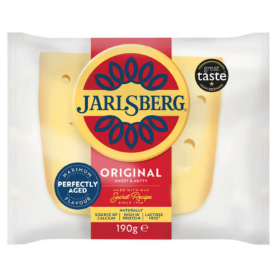 Jarlsberg Original Hard Cheese Wedge 190g, UK version