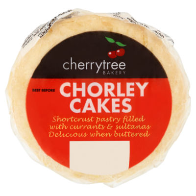 Cherrytree Bakery 4 Chorley Cakes Fruit-Filled Pastry Cakes