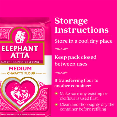 Elephant Atta Medium Chapatti Flour 5kg - British product