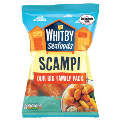 Whitby Seafoods Breaded Frozen Scampi 370g (British brand)