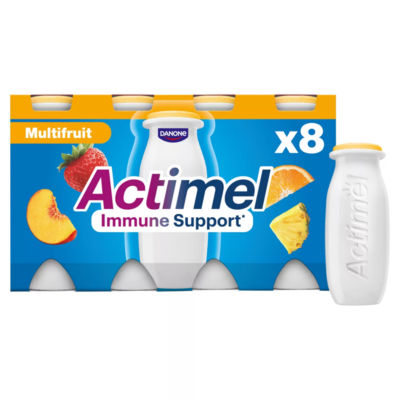 Actimel yoghurt drink multifruit 8 x 100g - British product