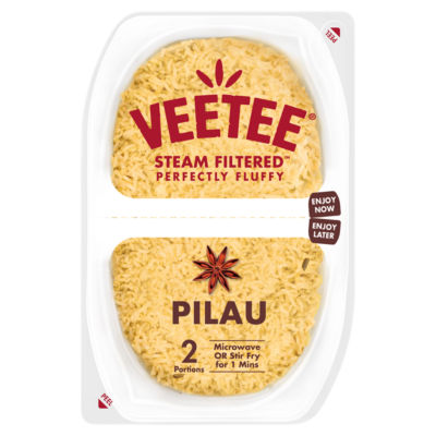 Veetee Steam Filtered Pilau Rice 2 x 125g