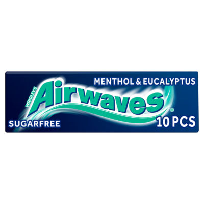 Wrigley's menthol and eucalyptus sugarfree chewing gum 10 pieces (British brand)