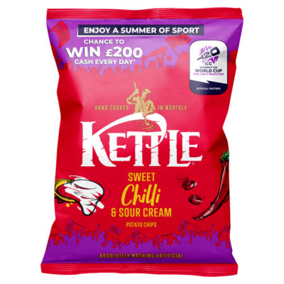 Kettle Sweet Chilli & Sour Cream Potato Chips 130g, UK version