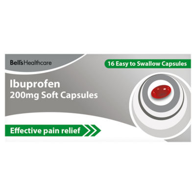 Bell's Ibuprofen 200mg Soft Capsules 16 Capsules - British product