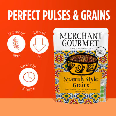 Merchant Gourmet Spanish Style Grains Tomato Paprika 250g, imported from the UK