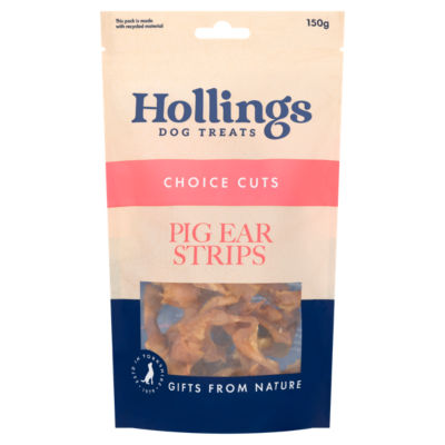 Hollings Choice Cuts Pig Ear Strips 150g, UK version