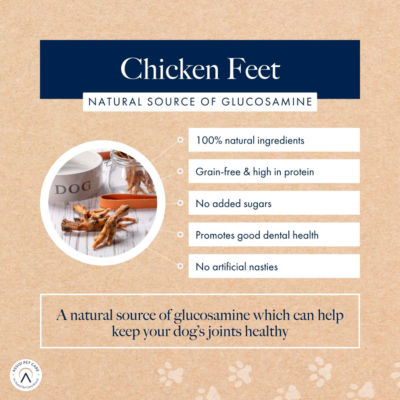 Hollings chicken feet dog treats 100g, UK version