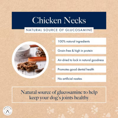 Hollings chicken necks dog treats 120g, UK version