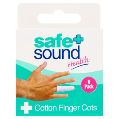 Safe + Sound Cotton Finger Cots First Aid Protectors 6 Pack