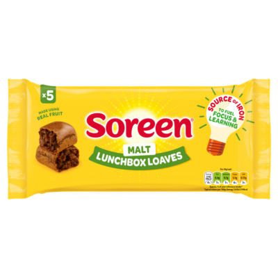 Soreen malt loaf snack bars 5 x 30g (British brand)